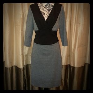 Black and white print dress